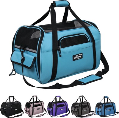 EliteField Soft Sided Pet Medium: 17''L x 9''W x 12''H, Sky Blue 