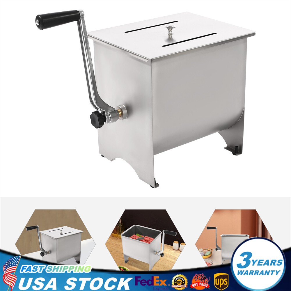 20LB Manual Meat Mixer Hand Meat Mixer Commercial Stainless Steel Meat Mixer