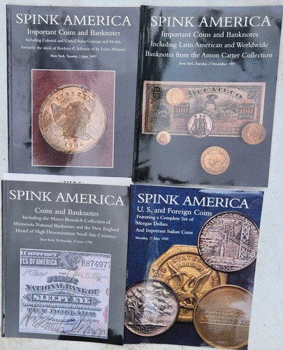 4 "Spink America" CoinsCurrency Auction Catalogs - 1997, 1998, & 1999