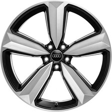 GENUINE AUDI RS5 8W 5 SPOKE 20" BLACK/MACHINED ALLOY WHEEL X1 8W0601025CS
