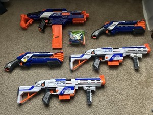 Nerf N Strike Elite Rapidstrike Retaliator Roughcut Lot Of 3 Blasters Tested