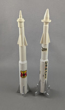 Marx Cape Canaveral 4-Stage Rockets Hard Plastic Vintage 1960s Playset Set of 2
