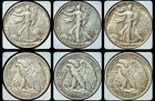 🔥 1937 P, D, S Lot of 3 Silver Walking Liberty Halves. 90% Silver!