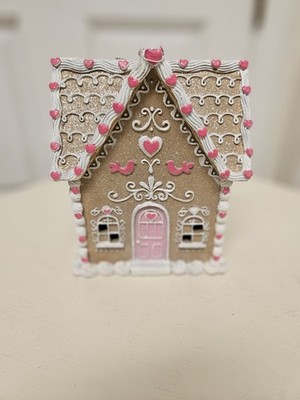 Gingerbread House With Birds Lights Up