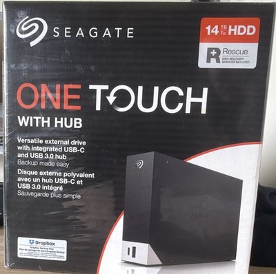 Seagate One Touch w/ Hub 14TB External HDD Black USB-C/USB 3.0 7200RPM