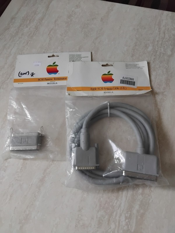 Apple SCSI System Cable (1.8m) and Passive Terminator. New, Old Stock.