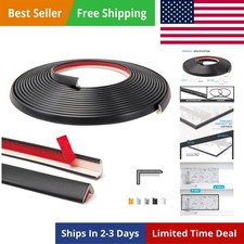 20ft Outside Vinyl Corner Trim Peel and Stick for Tile and Wall Edges, Furnit...