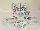 Mario Kart Wii Nintendo Wii + 3 Steering Wheels Bundle Tested Working Free Ship!
