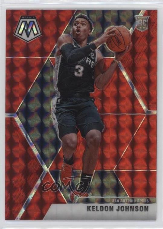 2019-20 Panini Mosaic Rookies Red Prizm Keldon Johnson #238 Rookie RC 5i2