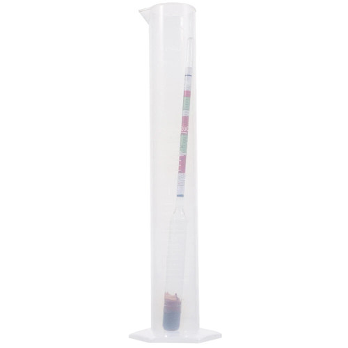 Hydrometer Kit For Alcohol Testing With Triple Scale And Test Cylinder