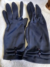 Women  s Dress Gloves Small Dark Blue 2Button 8  From Tip Of Finger To Cuff