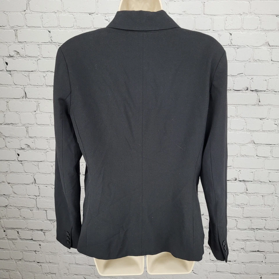 Blazer Traje Chaqueta Larry Levine Negro Elástico 2 Botones Muescas Sin Ventilación Forrado 8 Foto 2 de 4