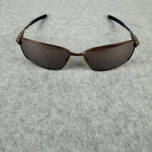 Oakley Splinter Sunglasses Brown Metal Frame Rectangular 61-18 Brown Polorized