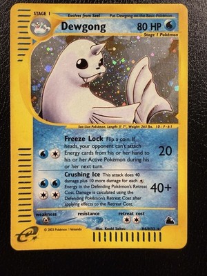 Pokemon TCG Dewgong H6/H32 Skyridge Holo e-Reader LP