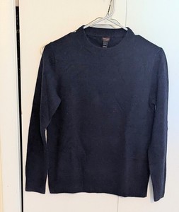 J Crew Crewcuts 100% Cashmere Sweater Boys Size 14 Navy Blue Pullover