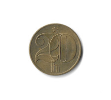1990 Czechoslovakia - 20 Haleru - 553 - Nickel Brass - 2.6g