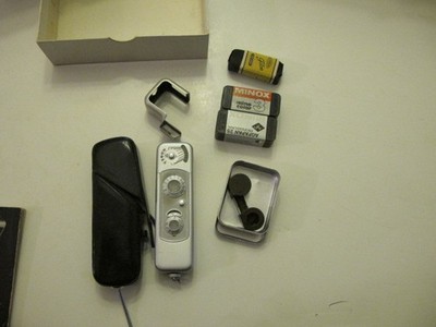Vintage MINOX B Sub Miniature Spy Camera w/ Accessories Manual Case Film