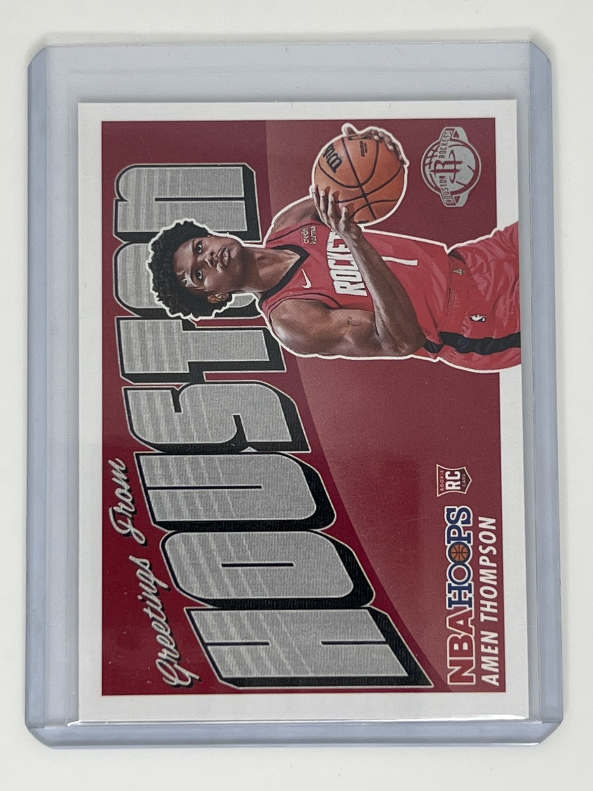 2023-24 Panini Basketball Hoops Amen Thompson Rookie Greetings #8 RC