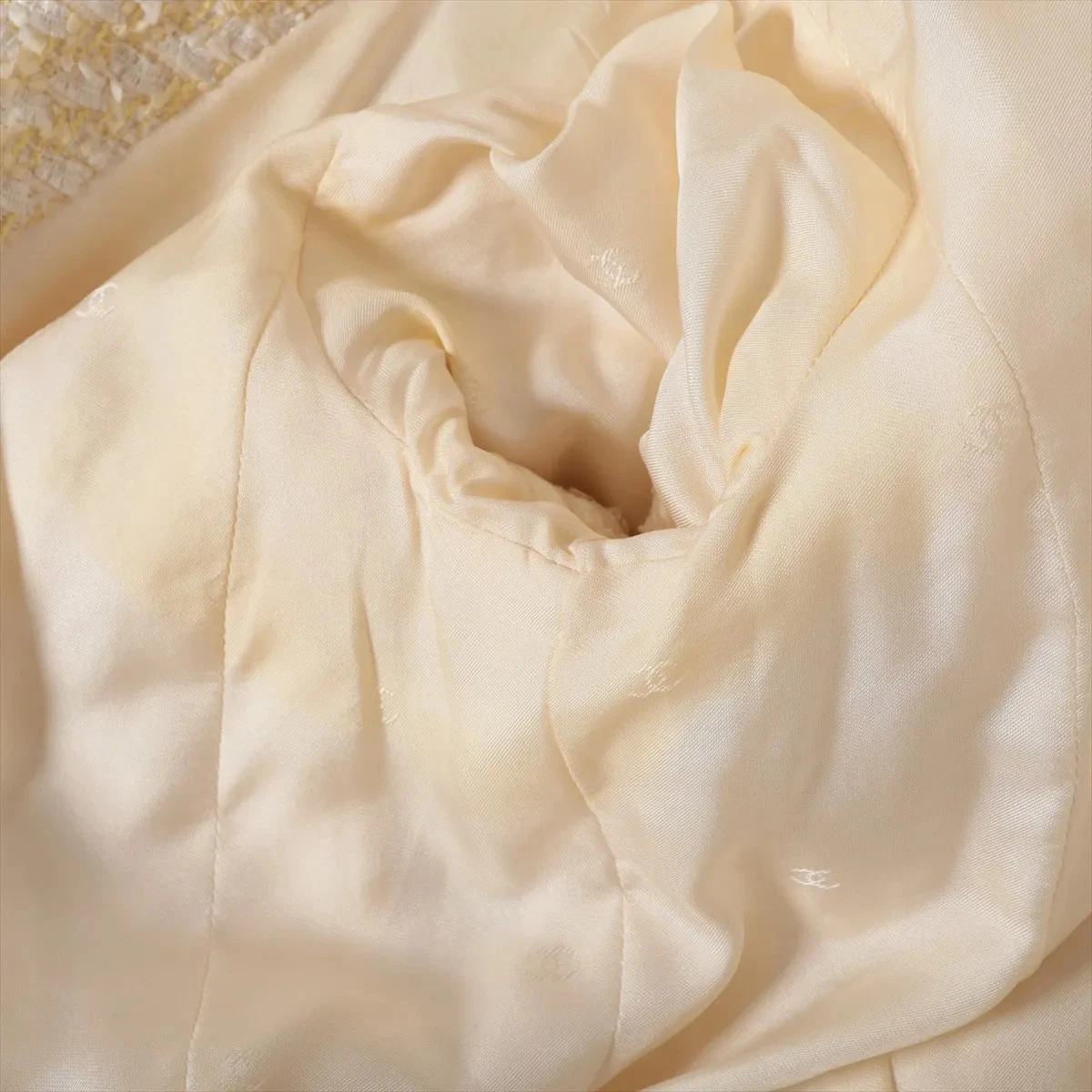 Chanel Bottone Coco 96C Cotone e Poliestere Setup 38 Donna Giallo PO6223V04528