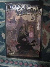 Frank Frazetta's Dracula Meets The Wolfman Signed by Frazetta w/ COA Museum copy