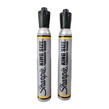 2 Vintage King Size Sharpie Permanent Black Markers Tested