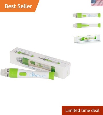 Ergonomic Lancet Device with 10 Depth Settings for Comfortable Blood Sampling