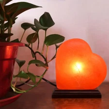 Himalayan Pink Salt Heart Lamp Comes with Dimmer Switch and a Pair of Bulbs 6lbs