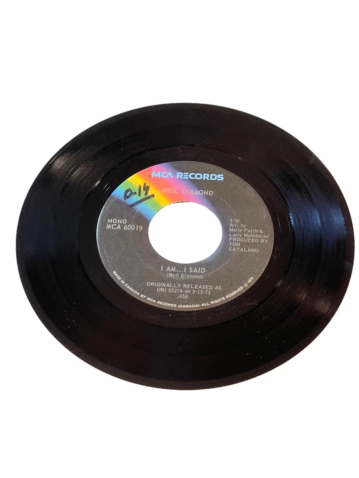 Neil Diamond - I am…. I said & Done too soon 7" 45 RPM (#160) - Image 2 of 3