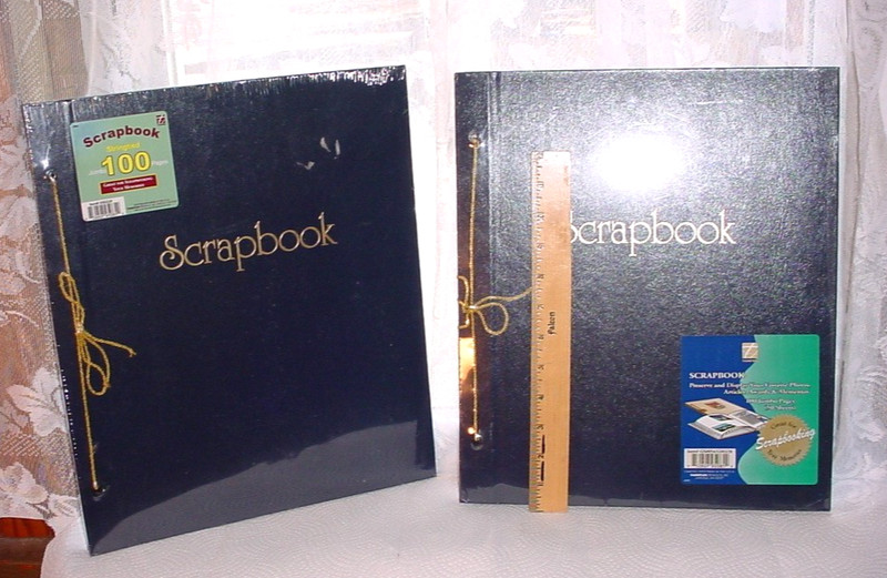 Vintage Blank Scrapbooks 2 Piece Lot Sealed Memories Photos A112426
