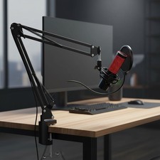 HyperX QuadCast 2 Mic Boom Arm with Foam Pop Filter - Enhance Your Sound Quality