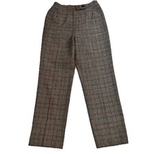 Pendleton Petite Women  s Tartan Dress Pants Straight Lined Virgin Wool 10Petite