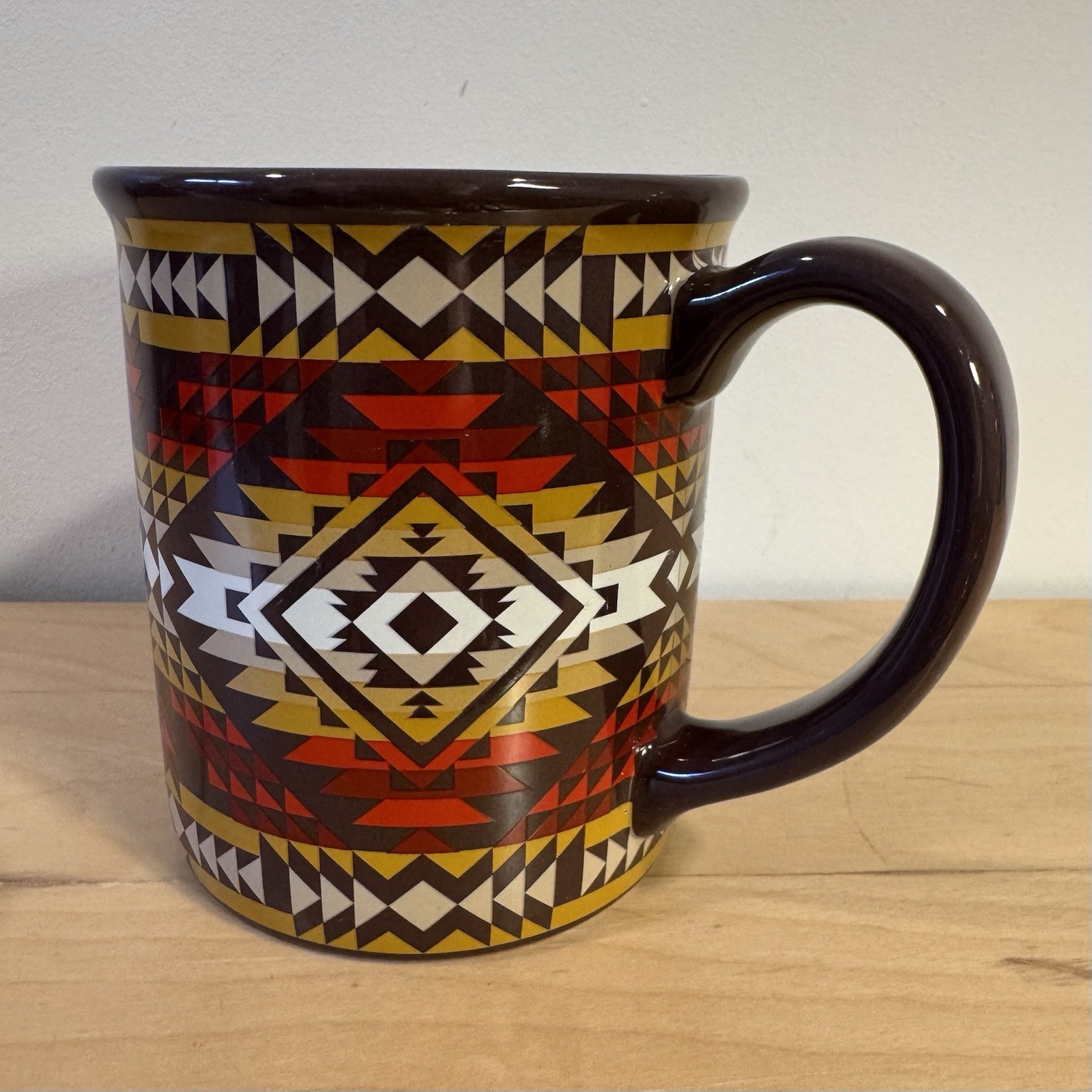 Pendleton Coffee Mug - Brown w/ Smith Rock Pattern - 12 oz