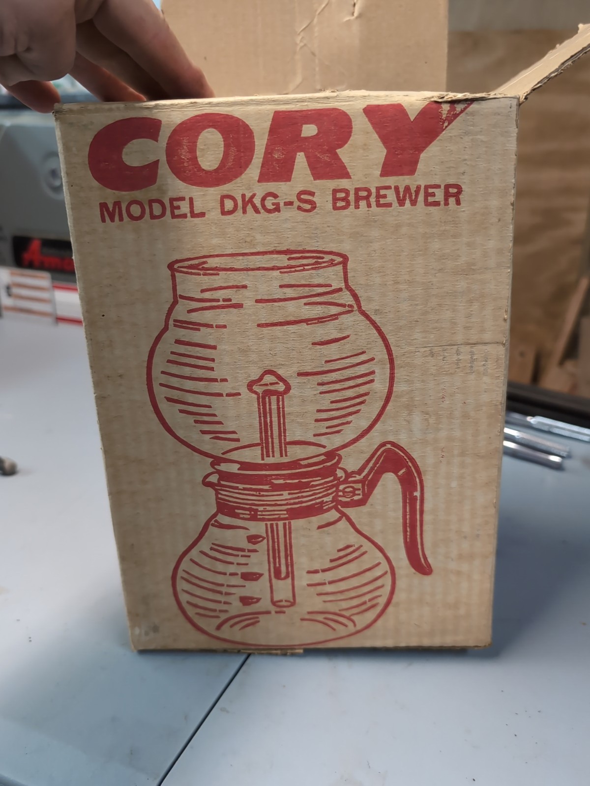 Vintage Cory Vacuum Coffee Brewer Pot 4-8 Cup W/ Filter Rod Original Box Papers