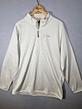 Aftco Cream Quarter Zip Pullover Casual Weekend Lounge Preppy Outdoor Men  s XXL