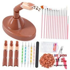 Nail Practice Fingers Kit - 3PCS Nail Hand Fingers for Acrylic Pink Set B