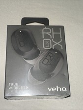 Image of VEHO RH0X VEP 410 LITE B TRUE WIRELESS BLACK EARPHONES RRP £99.95 **NEW SEALED**