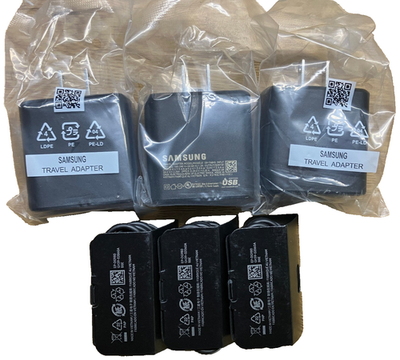 #ad #ad Lot of 3 Sets Samsung 45W Super Fast Charge AC Adapter USB C Cable Black $31.99