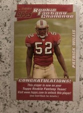 2007 Topps - Rookie Fantasy Challenge Patrick Willis #12 (RC)