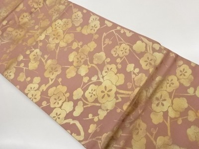 7829612: JAPANESE KIMONO JAPANESE NAGOYA OBI / WOVEN UME BLOSSOM