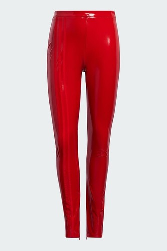Adidas x Ivy Park Latex PVC Red Patent Trousers Size Medium (UK 12-14) NEW