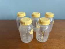 MEDELA BREASTMILK COLLECTION STORAGE FEEDING BOTTLE S w/lids - 5, 5oz BOTTLES