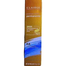 CLAIROL 4A Light Cool Brown SOY4PLEX PERMANENT HAIR COLOR CREAM 2 oz
