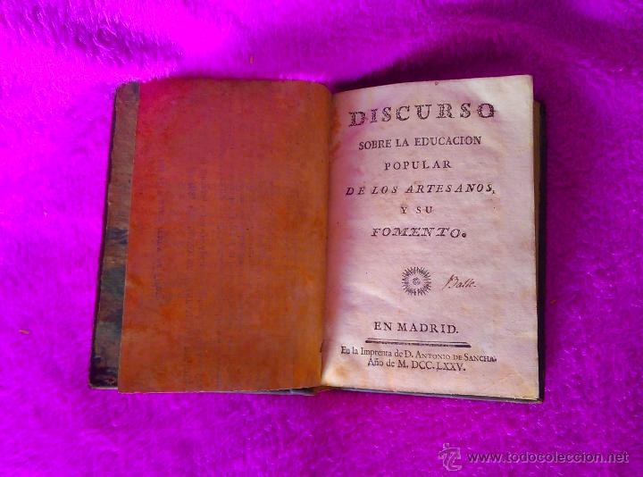 DISCURSO SOBRE LA EDUCACION POPULAR DE LOS ARTESANOS Y SU FOMENTO