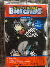 Kittrich Stretchable Book Covers New Skool Skulls Jumbo Fits Books 8.5” x 11” +