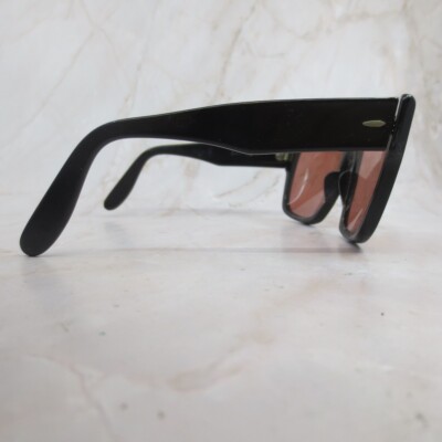 B&L Ray.Ban Sunglasses Frame Womens Black Plastic Pink Lens Rectangular Full Rim B&L Ray.Ban Sunglasses Frame Womens Black Plastic Pink Lens  main image 3