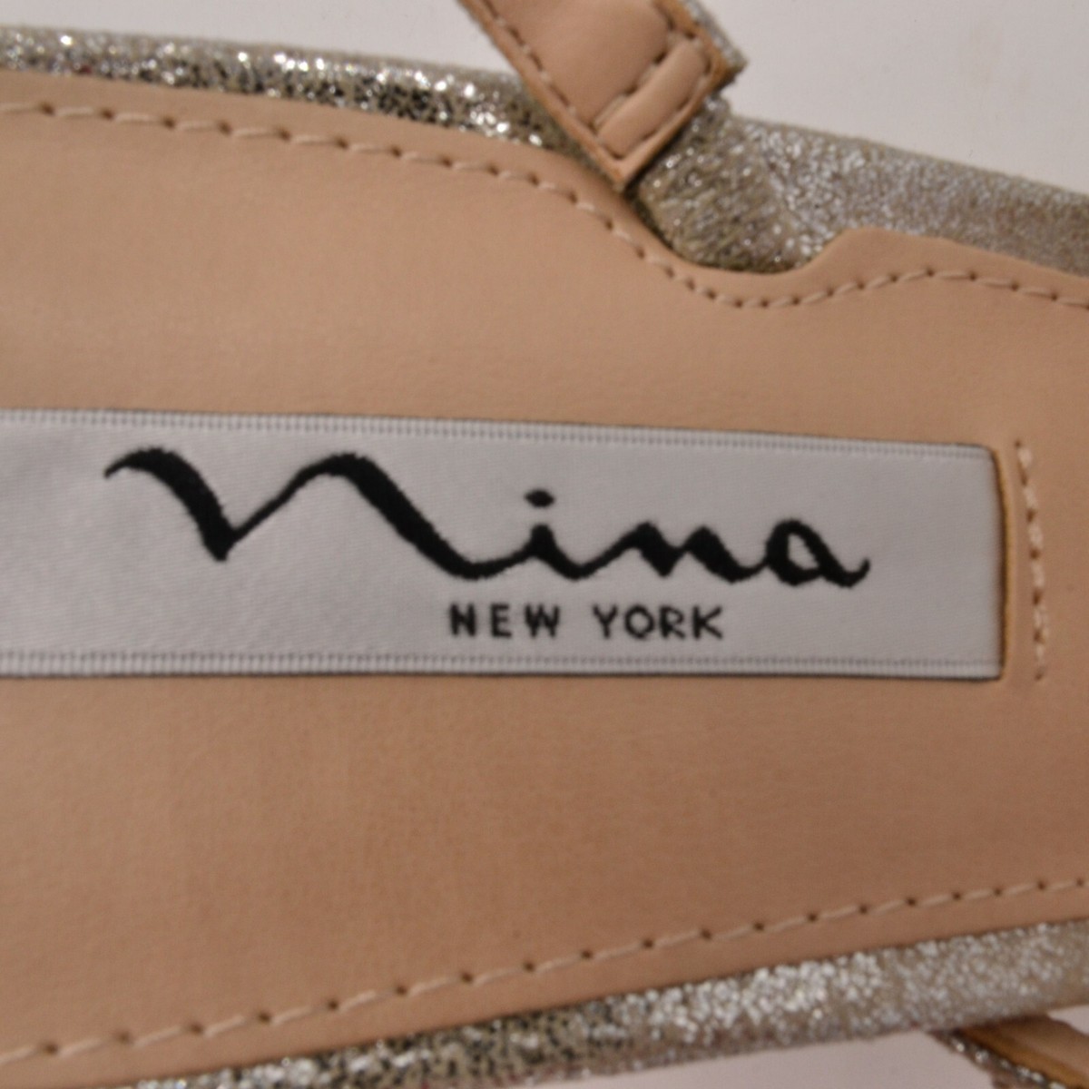 ニナニューヨーク パンプス Nina New York Womens Sparkle Strappy Slingback Heels Size 5M