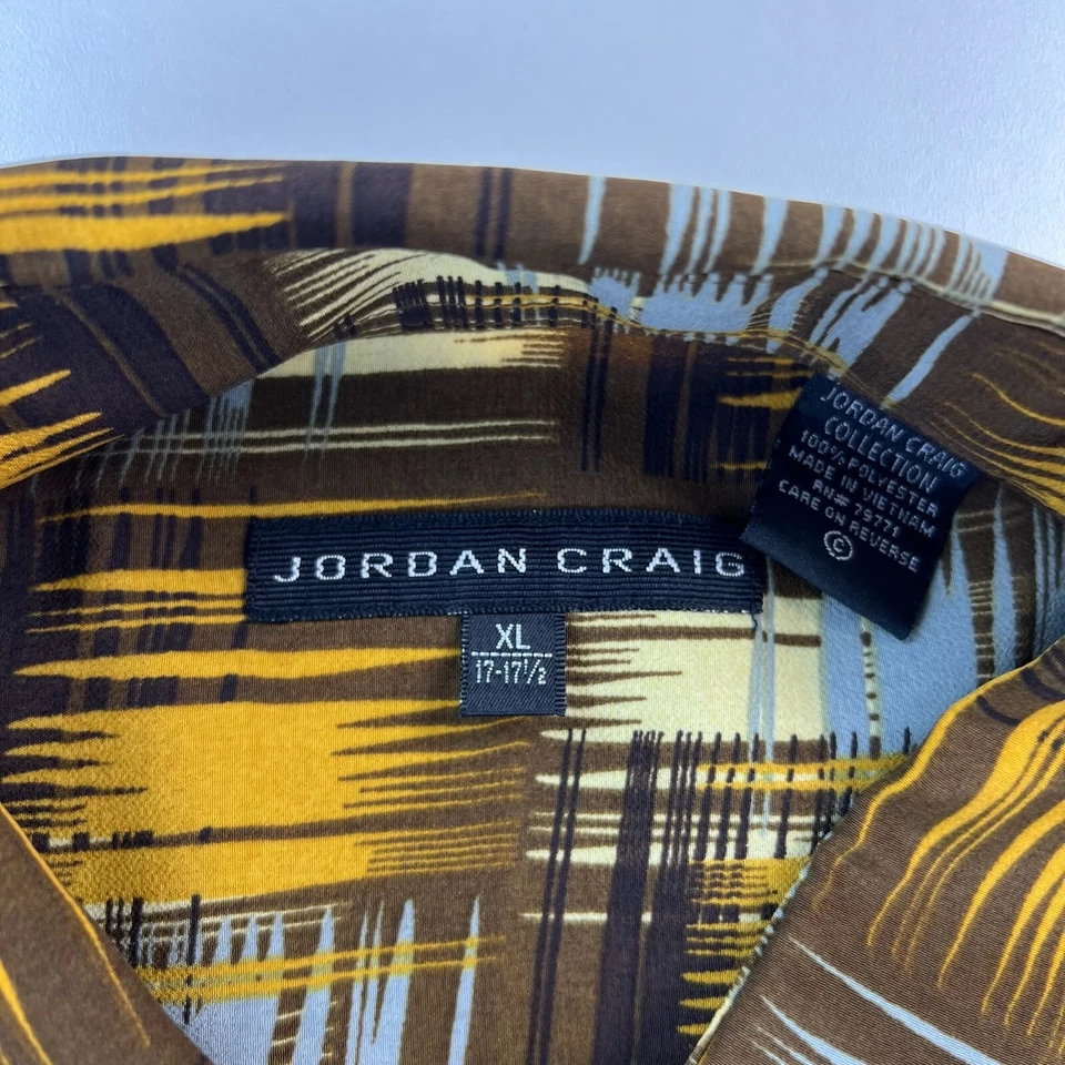 Camisa Jordan Craig Abotonada Para Hombre Extra Grande XL Geométrica Ligera Informal Foto 3 de 4