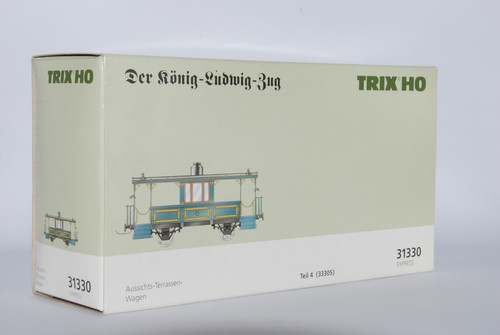 Trix 31330 / 33305 | H0 König Ludwig Zug - Teil 4 | Aussichts-Terrassen-Wagen | Zustand: Neu: Sonstige (siehe Artikelbeschreibung)