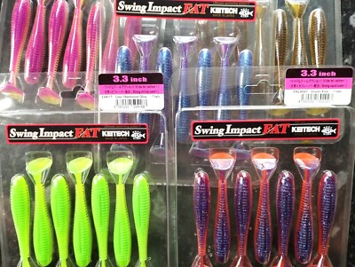 KEITECH Lures Swing Impact FAT 3.3'' 7 pcs JAPAN Strong scented Drop Shot jig