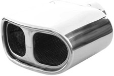 Auspuffblende Endrohr Edelstahl Doppel Für Peugeot 106 206 207 306 309 406 407